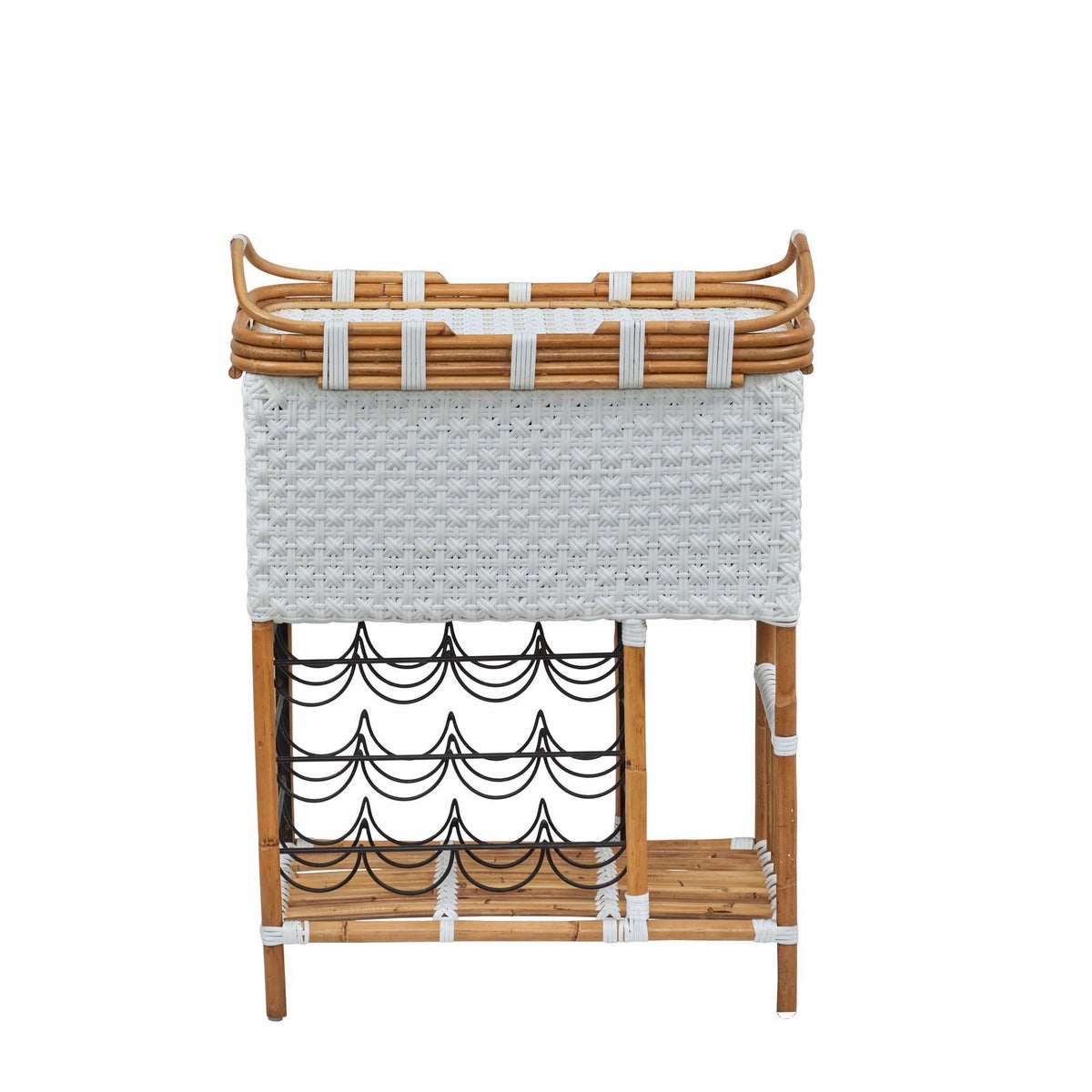 Madrid Wine Bar with Removable Serving Tray Color - White Star PatternThis Item Will Be Discont