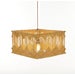 CLOSE-OUT!!Square Pendant Diamond Basket Weave Pattern Color - Natural (hardwired pendant kit in