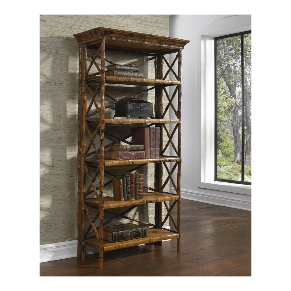 English Bookcase 5 Shelf,  Flip -n-Fold Frame Color - Tortoise  Some Assembly Required
