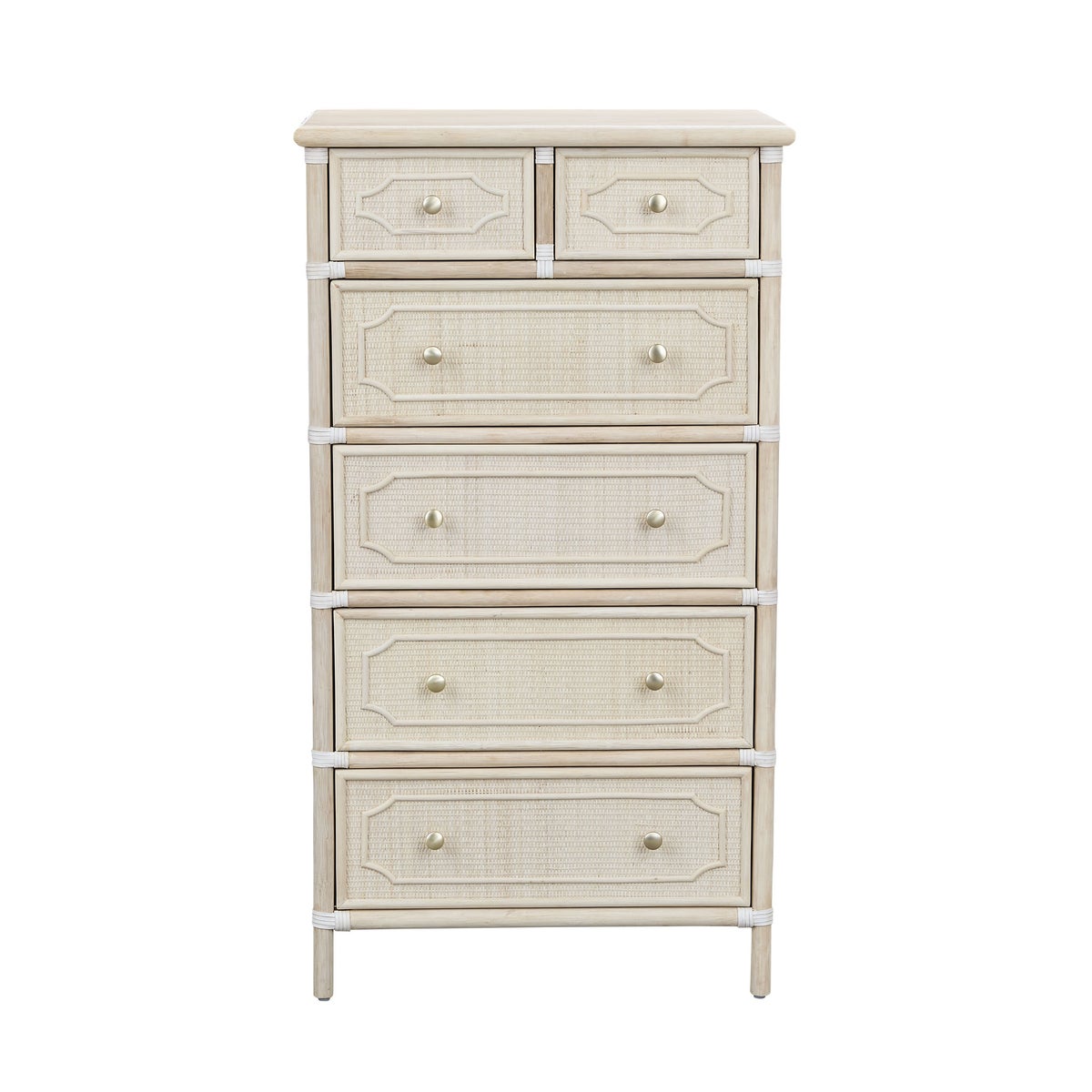 NEW!! 6 Drawer High ChestUnpainted - "Select Your Color"Frame: Mahogany