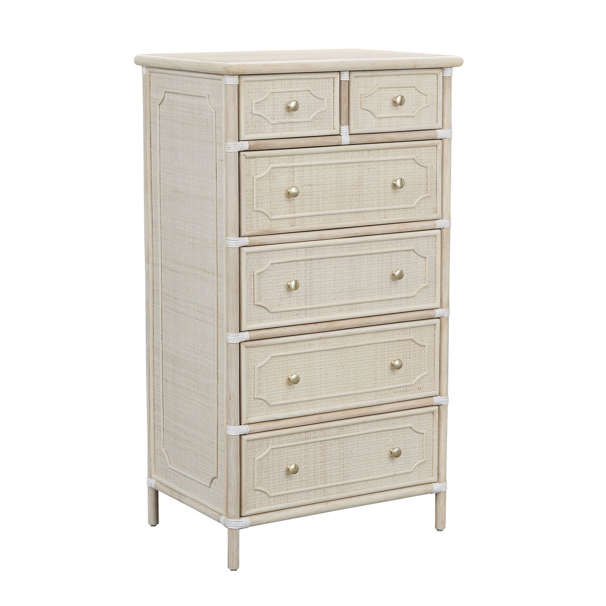 NEW!! 6 Drawer High ChestUnpainted - "Select Your Color"Frame: Mahogany