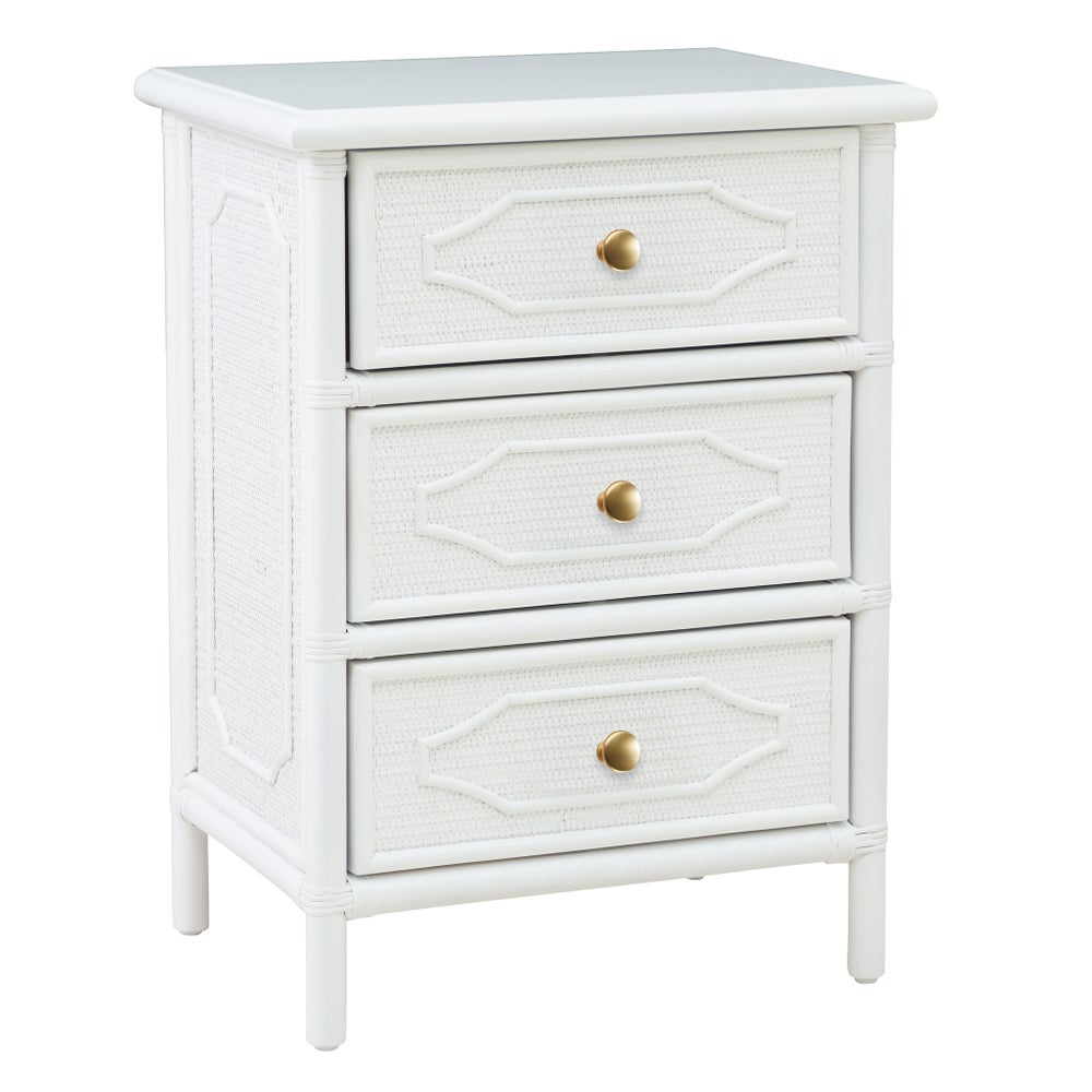 NEW!!  3 Drawer Bedside TableUnpainted - "Select Your Color"Frame: Mahogany