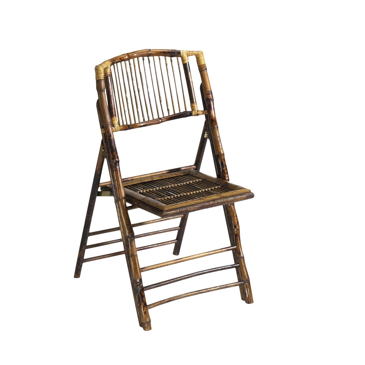 Folding Rattan Chair  Frame Color - Tortoise Gloss             SOLD AS A 4-PACK ONLY