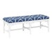Chippendale Bench Unpainted - "Select Your Color" Rattan Frame with Leather Wraps