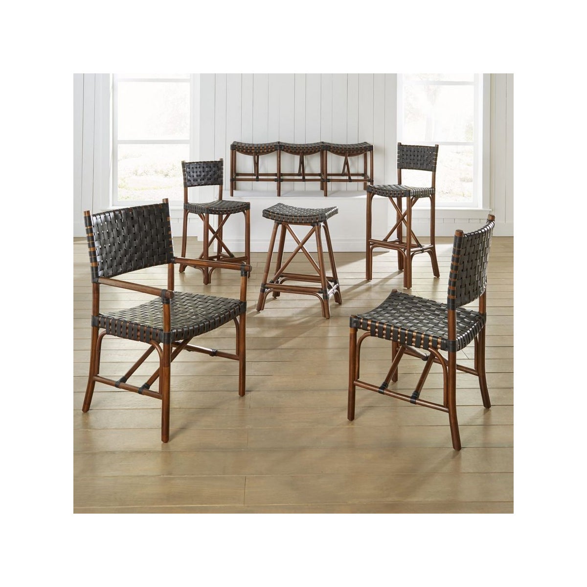 CLOSE-OUT!!Malibu Arm Chair Frame Color - Cocoa Leather Color - Black 50% OFF!This Item Will B