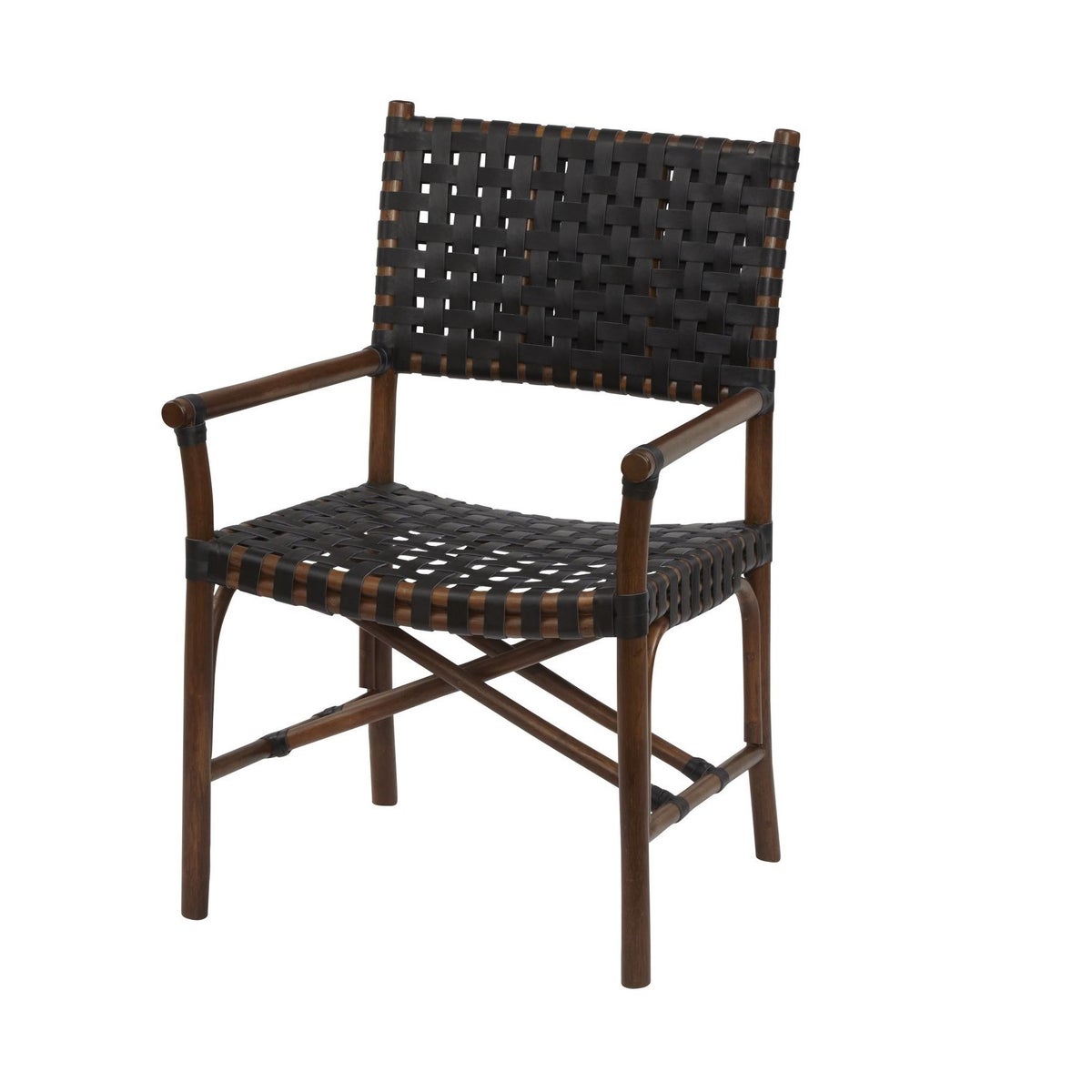 CLOSE-OUT!!Malibu Arm Chair Frame Color - Cocoa Leather Color - Black 50% OFF!This Item Will B