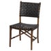 CLOSE-OUT!!Malibu Side Chair Frame Color - Cocoa Leather Color - Black 50% OFF!This Item Will