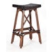 CLOSE-OUT!!Malibu Counter Stool  Frame Color - Cocoa  Leather Color - Black 50% OFF!Item to be