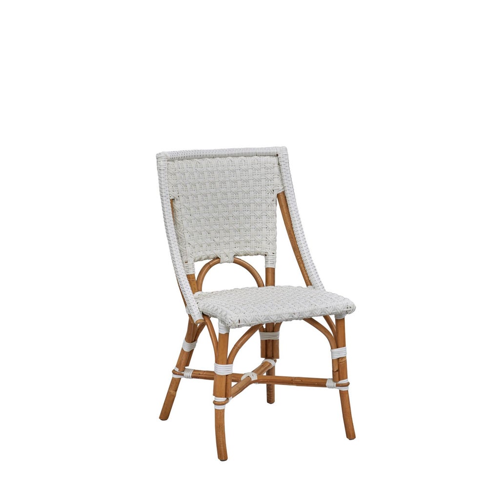 Bistro Chair  Color -  White (Star Pattern)  SOLD IN PAIRS ONLY