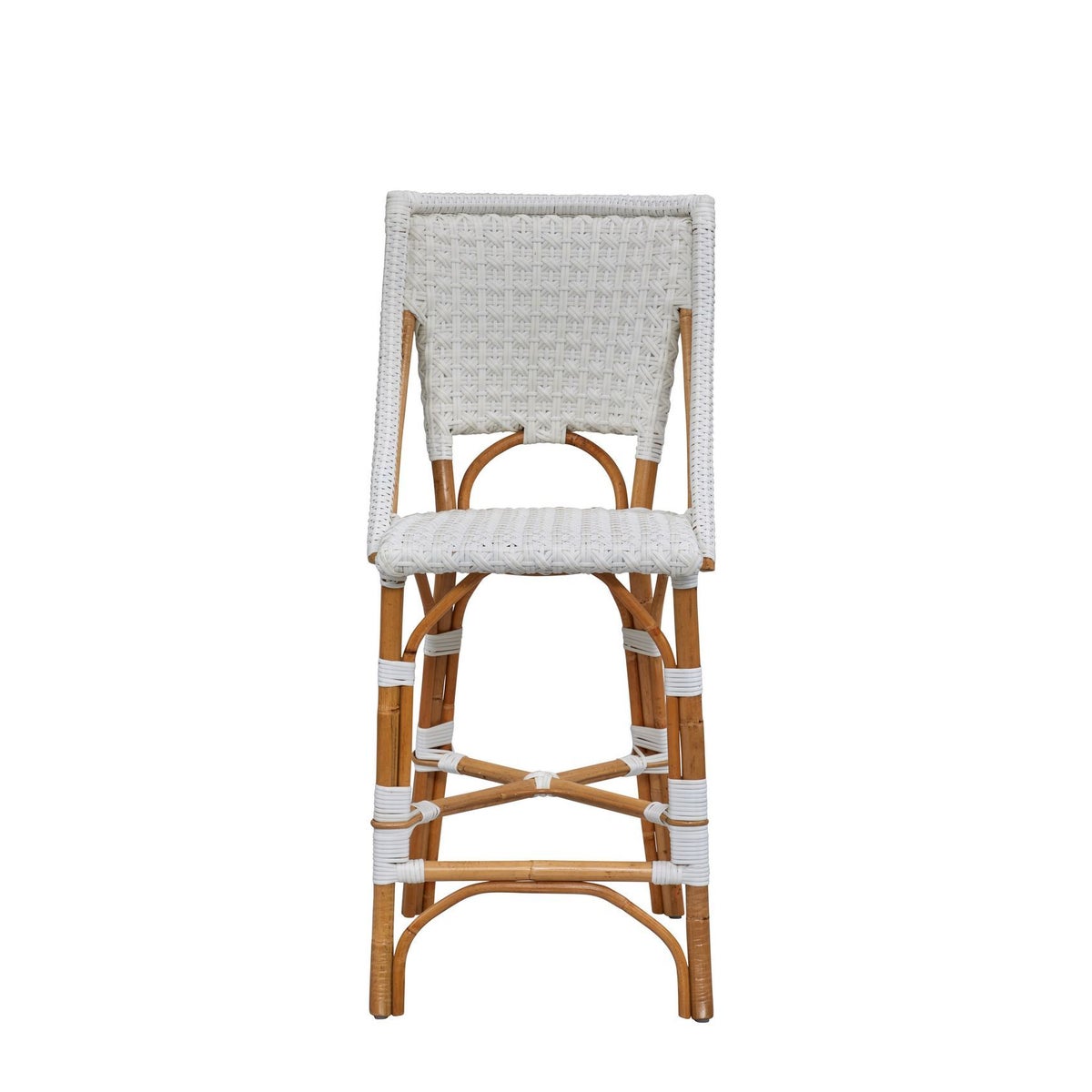Bistro Counter Chair Color - White (Star Pattern)
