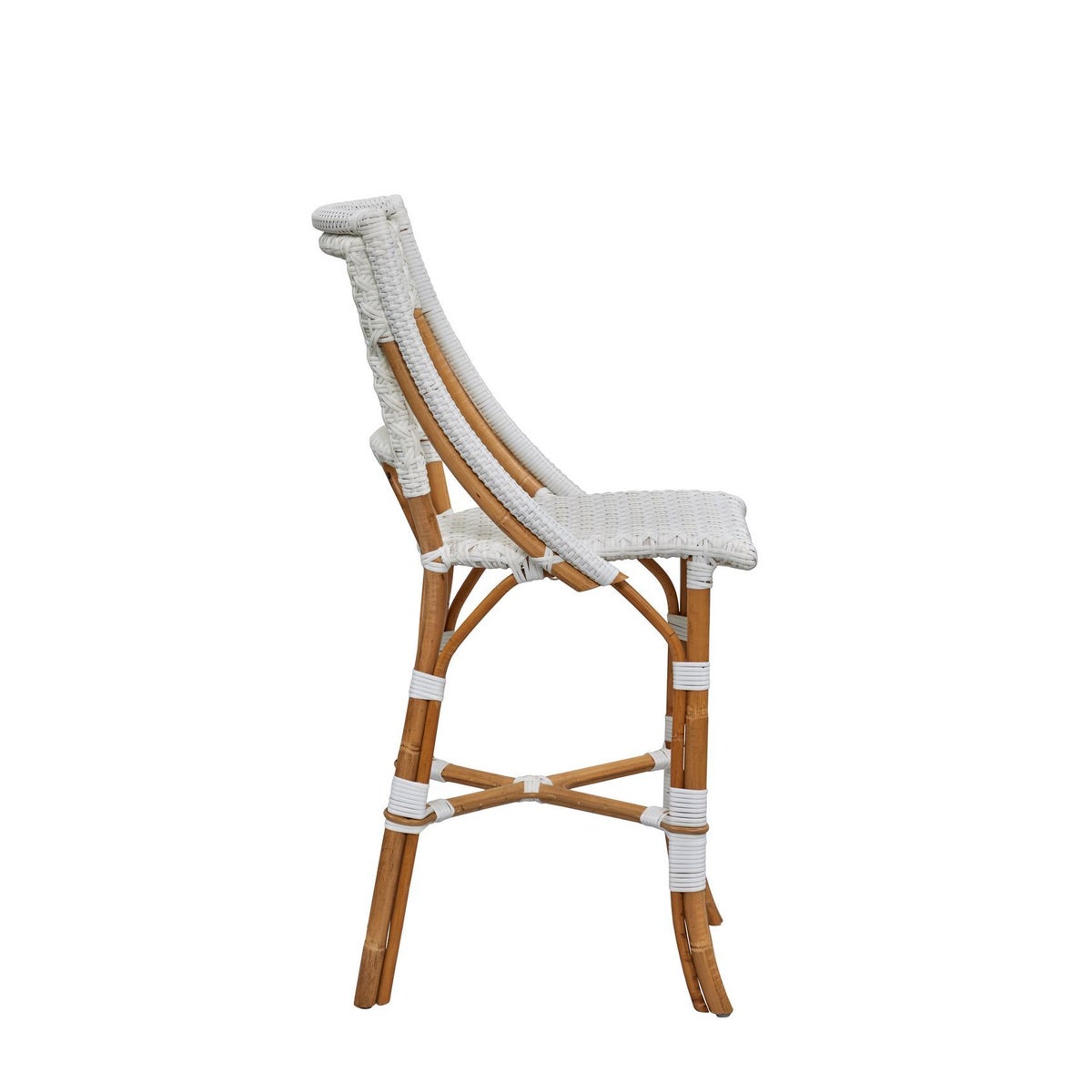 Bistro Counter Chair Color - White (Star Pattern)