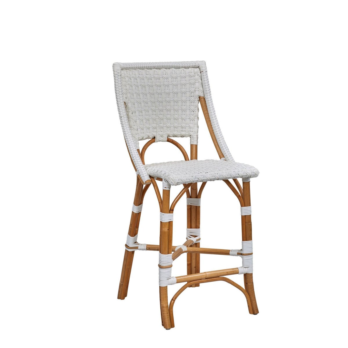 Bistro Counter Chair Color - White (Star Pattern)