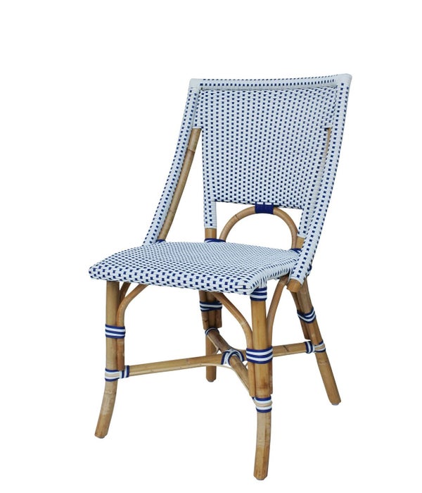 Bistro Chair  Color - White/Navy Sold in Pairs ONLY  (Price Shown is Per Item)