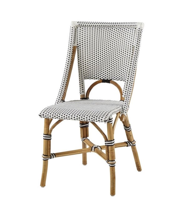 Bistro Chair Color - White & Black  Sold in Pairs ONLY (Price Shown is Per Item)