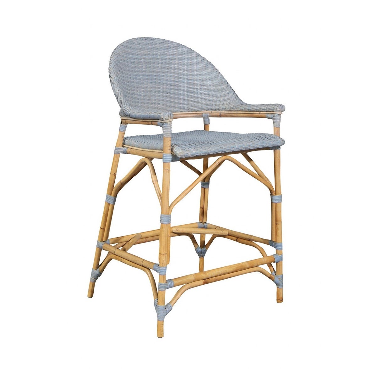 NEW!! Newport Beach Counter ChairFrame Color - NaturalWeave Color - Coastal Blue