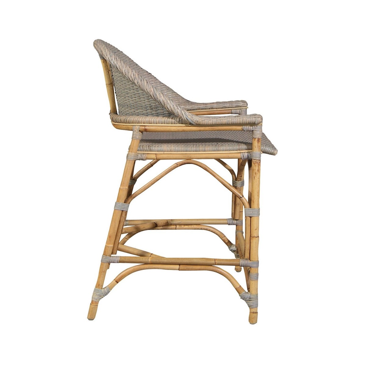 NEW!! Newport Beach Counter ChairFrame Color - NaturalWeave Color - Fog Gray