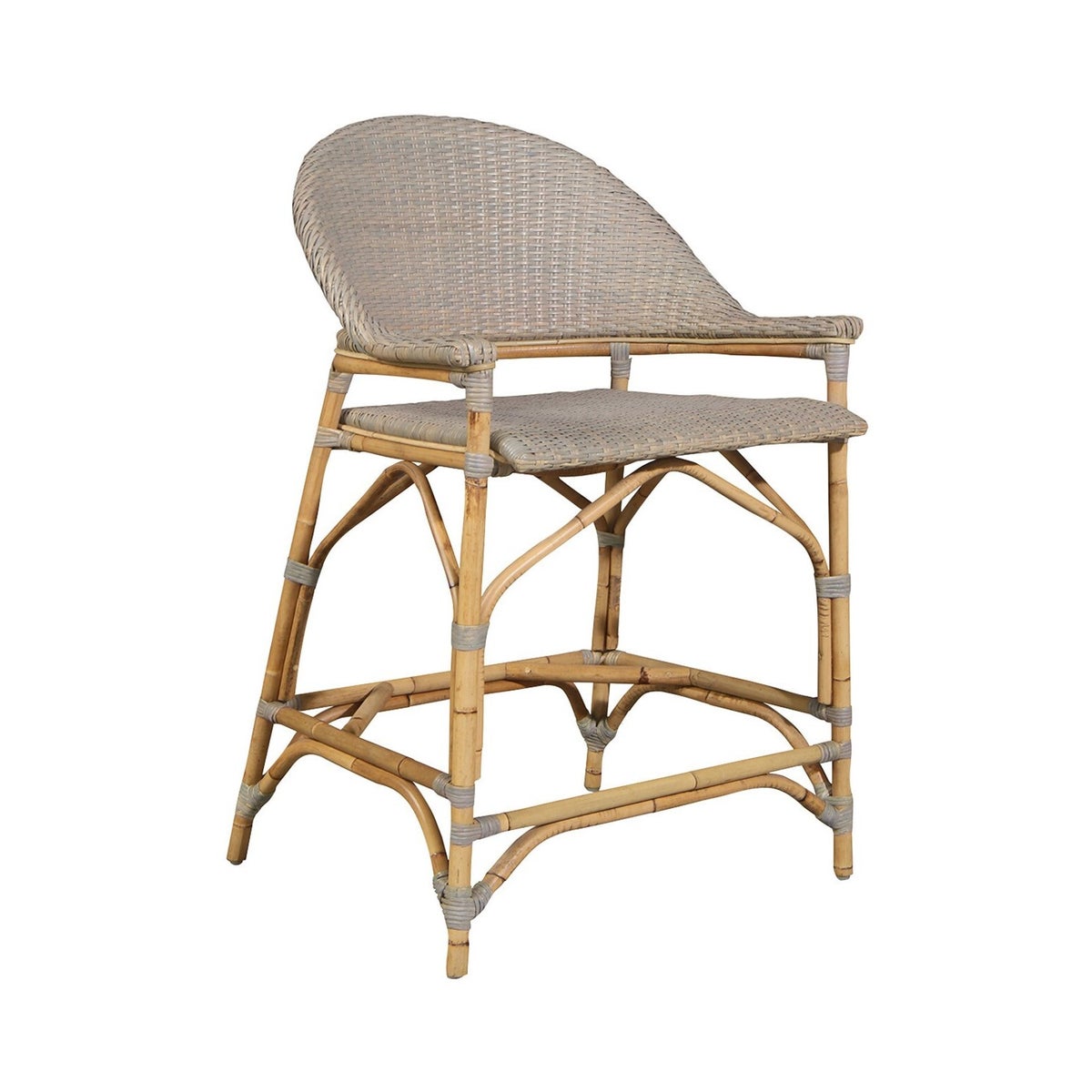 NEW!! Newport Beach Counter ChairFrame Color - NaturalWeave Color - Fog Gray