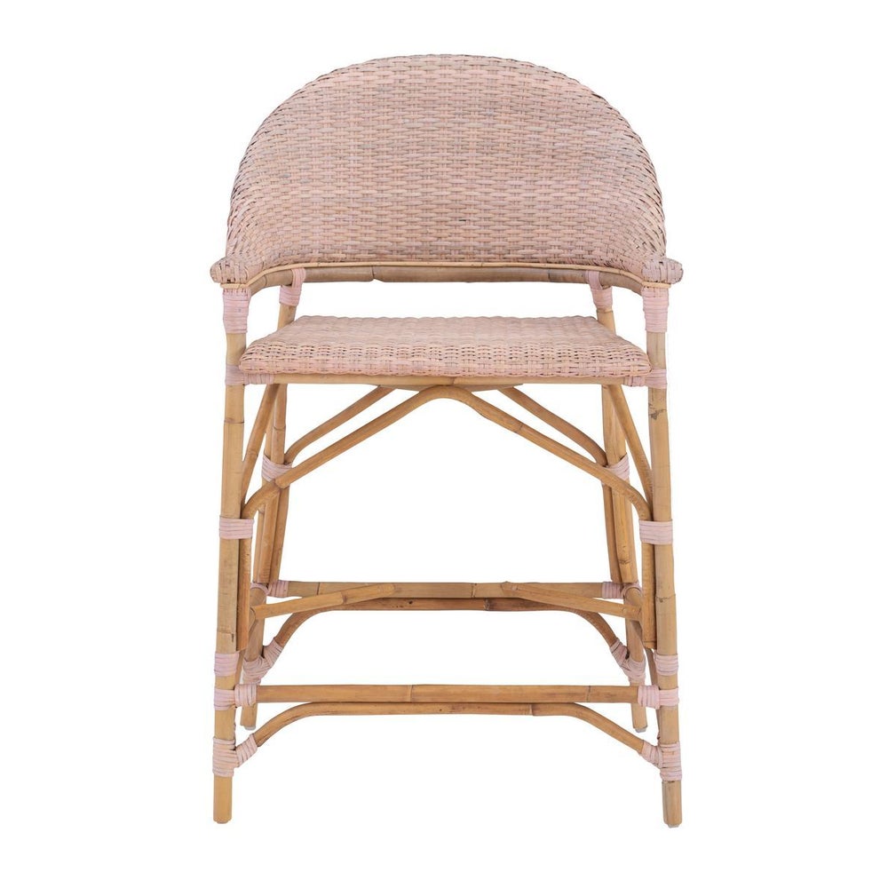NEW!!  Newport Beach Counter ChairFrame Color - NaturalWeave Color - Blush