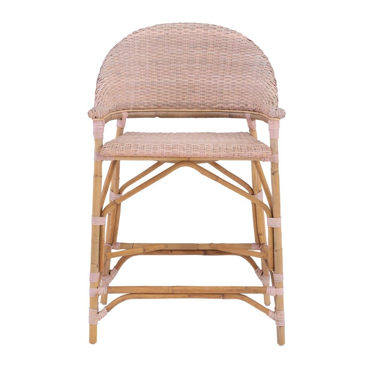 NEW!! Newport Beach Counter ChairFrame Color - NaturalWeave Color - Blush