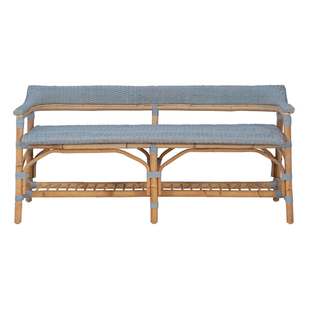 NEW!! Newport Beach BenchFrame Color - NaturalWeave Color - Coastal Blue