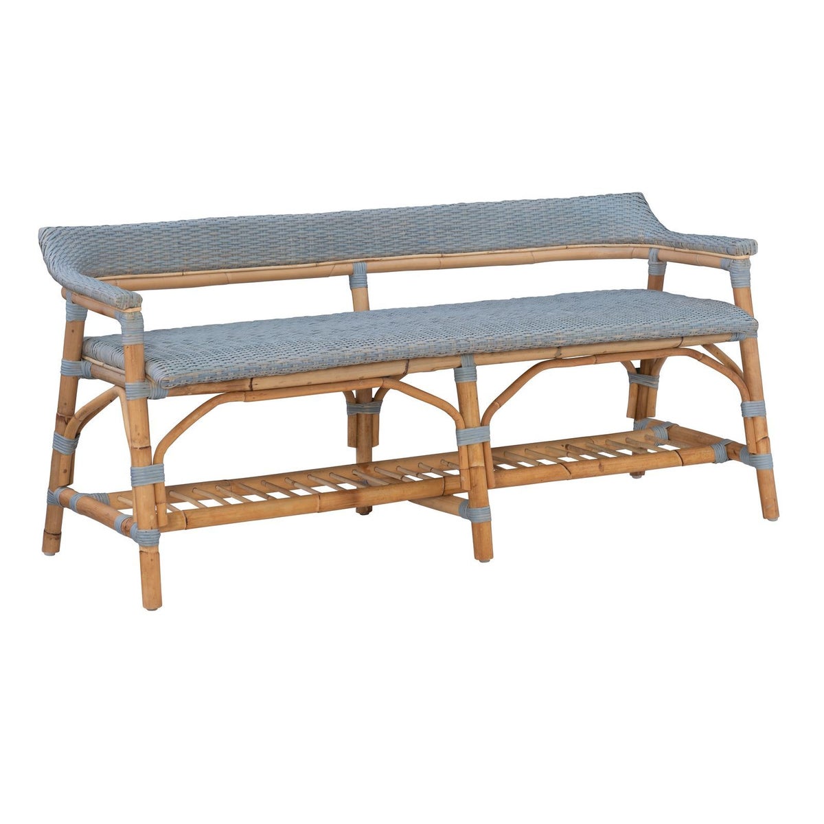 NEW!! Newport Beach BenchFrame Color - NaturalWeave Color - Coastal Blue