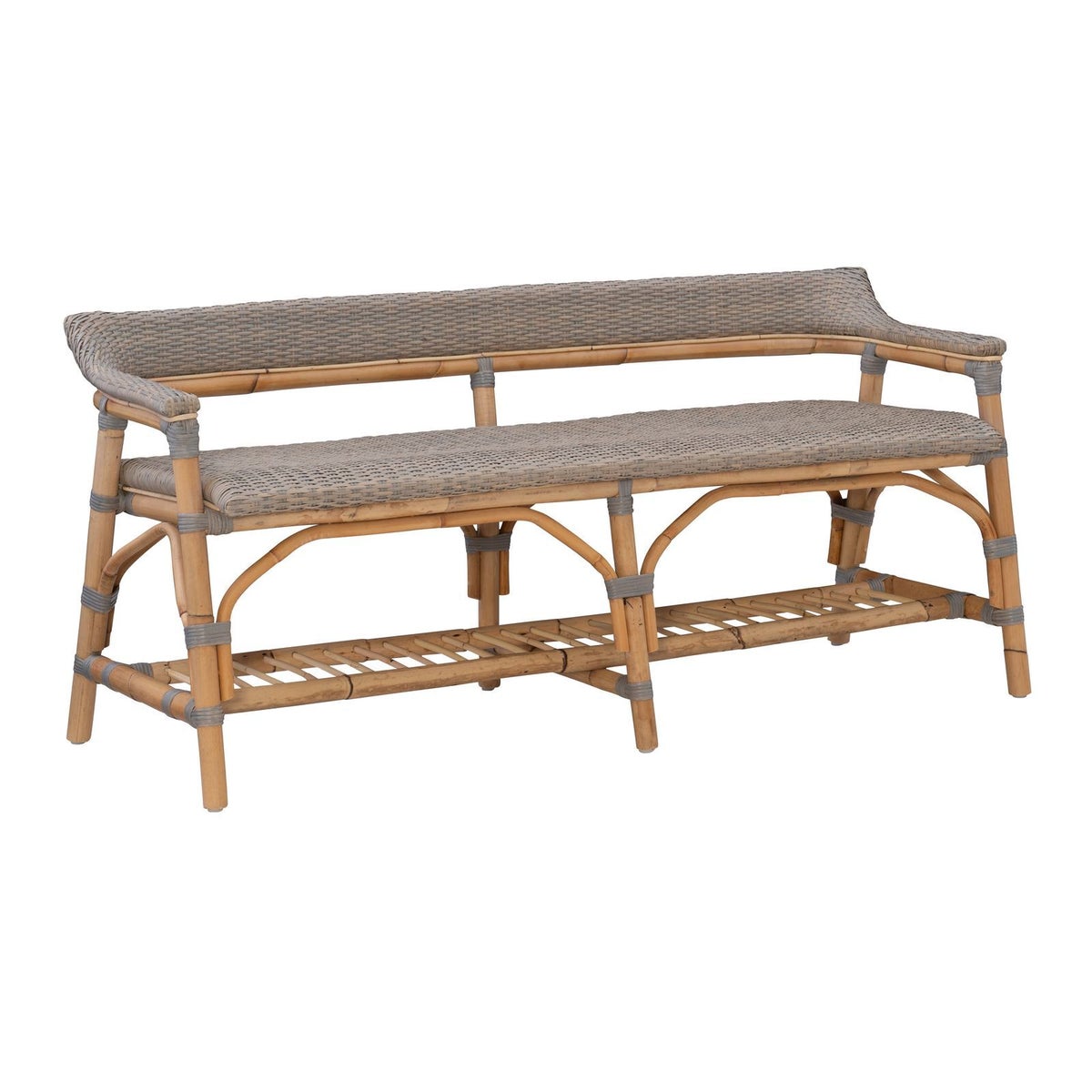 NEW!! Newport Beach BenchFrame Color - NaturalWeave Color - Fog Gray
