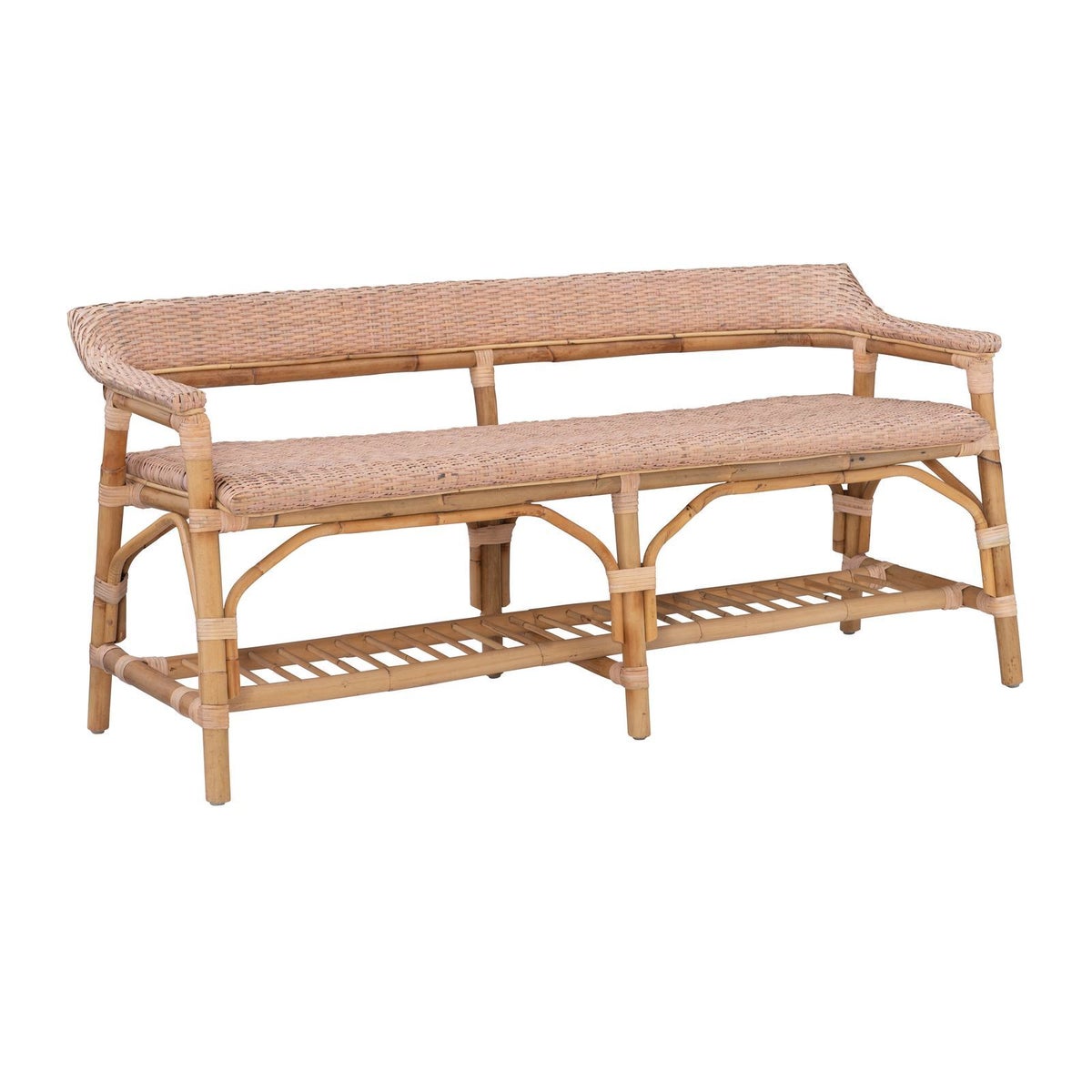 NEW!! Newport Beach BenchFrame Color - NaturalWeave Color - Blush