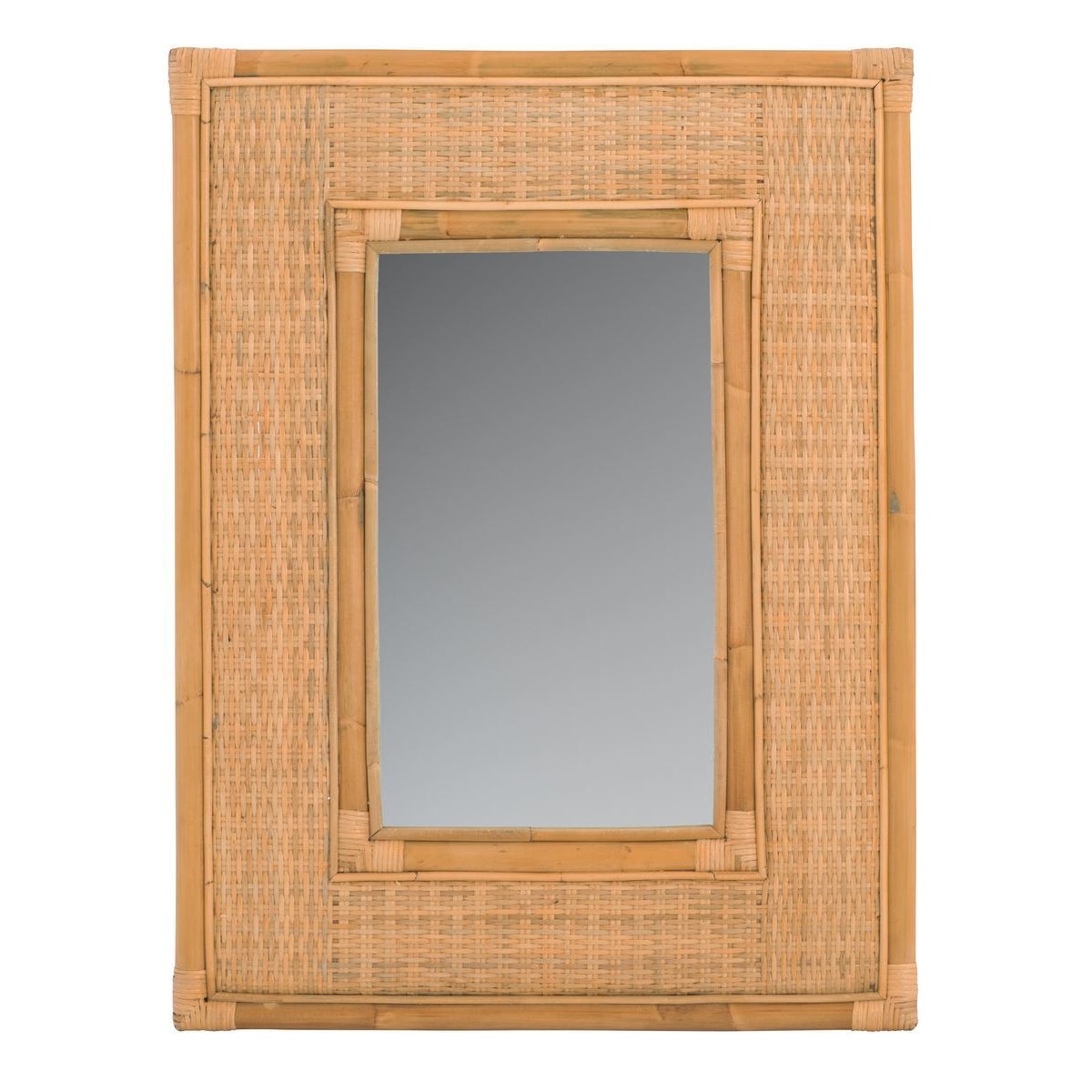 NEW!! Newport Beach Mirror Frame - Polished RattanWeave Color - Natural