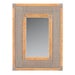 NEW!!  Newport Beach Mirror Frame - Polished RattanWeave Color - Fog Gray