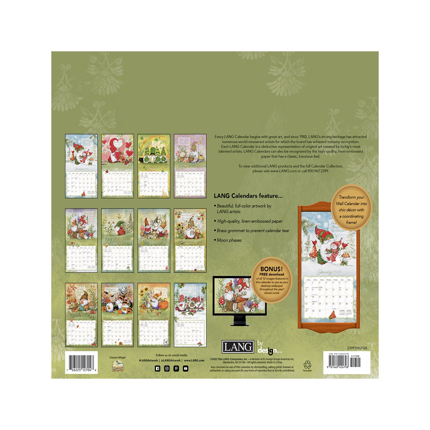GNOME SWEET GNOME - new lang 2023 calendars | LANG Companies GNOME SWEET GNOME - new lang 2023 calendars | LANG Companies