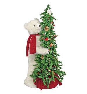Berry Christmas Tree Bear Polar 40 in.