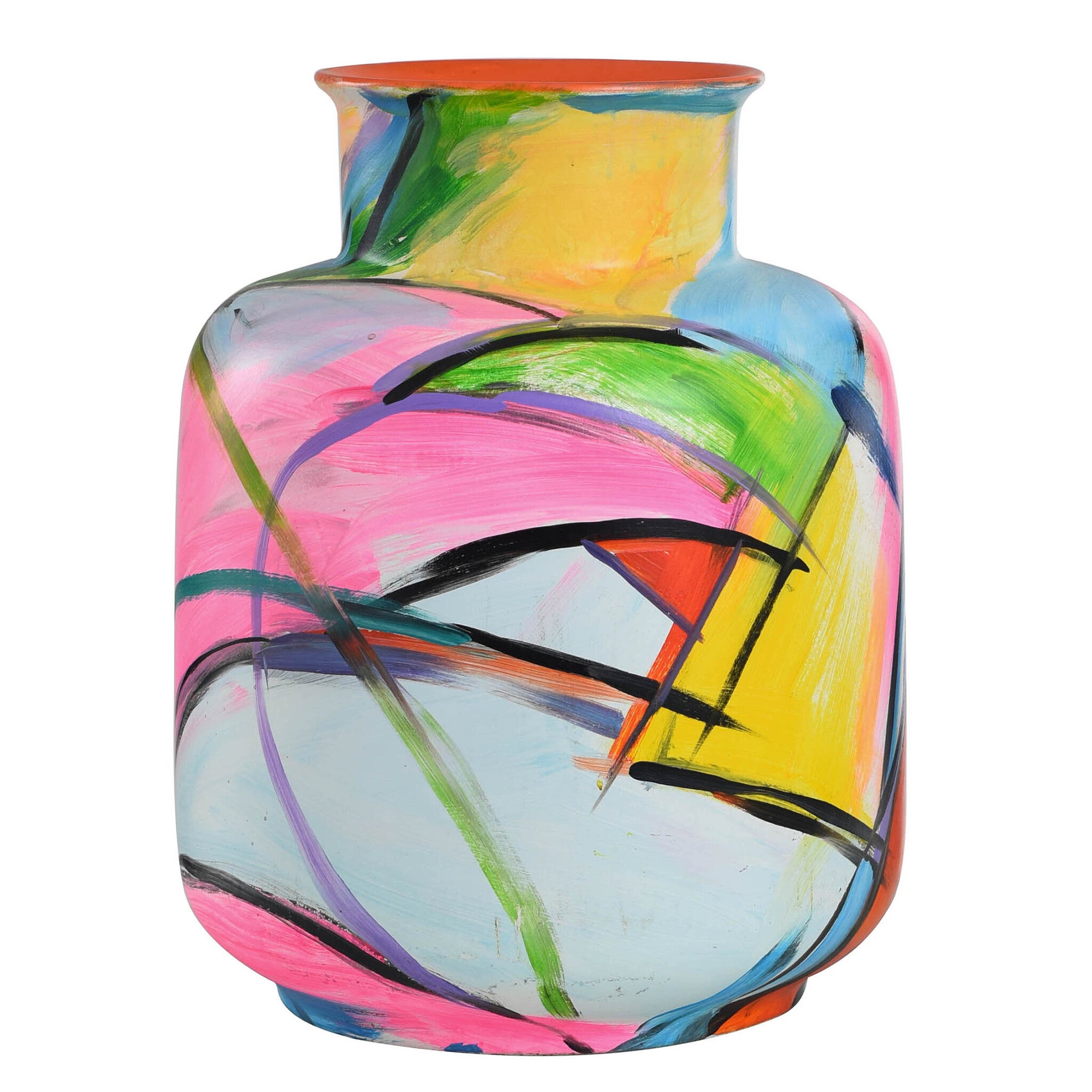 CANA VASE | Hand Painted Abstract on Ceramic - vases | Harp&Finial