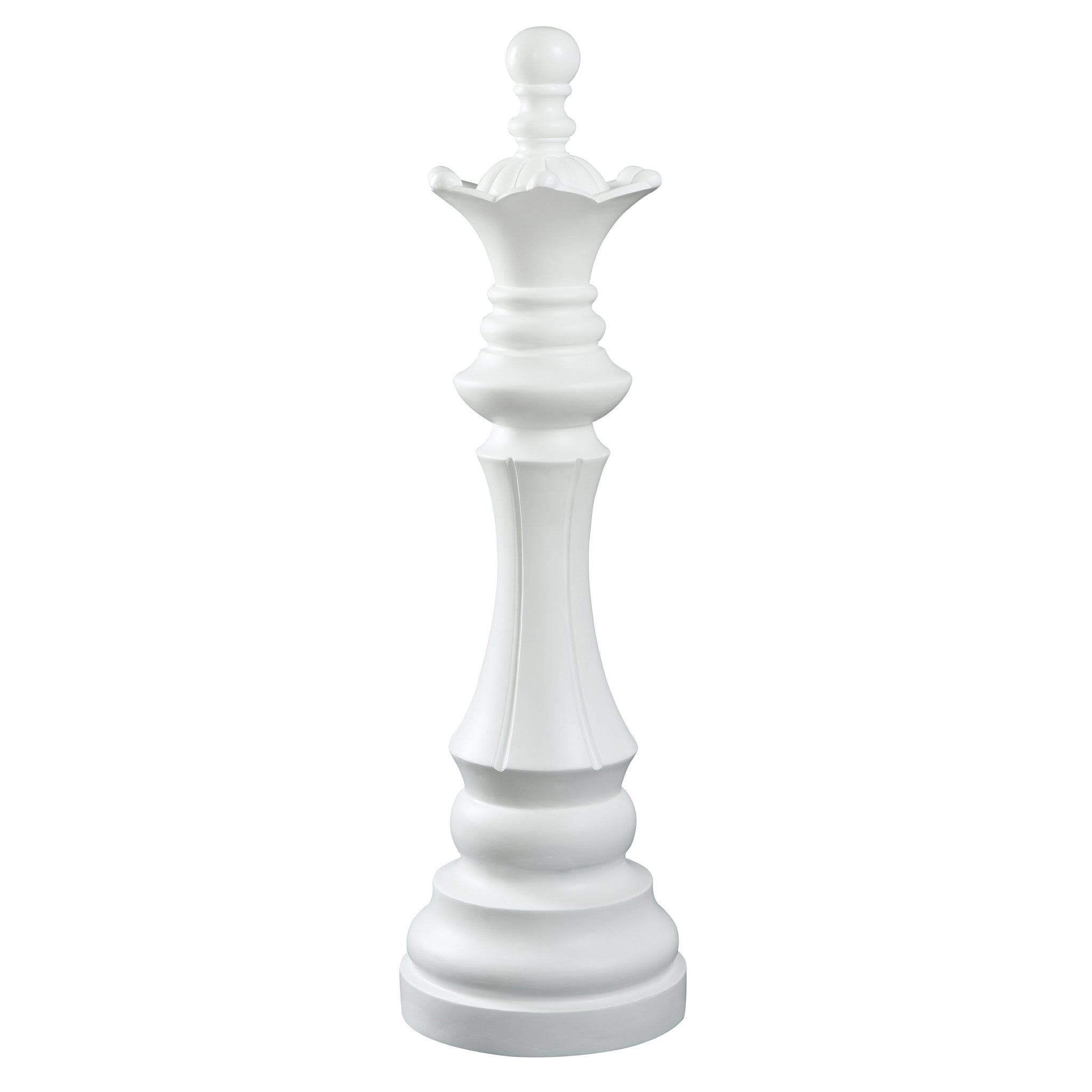 QUEEN CHESS PIECE- WHITE | Matte White Finish on Resin - accents