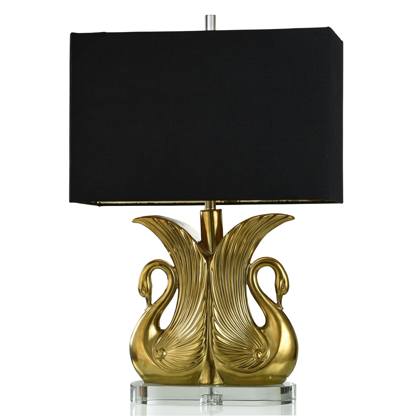 VOGEL TABLE | Antique Gold on Ceramic Body with Crystal | Hardback Shade - all |
