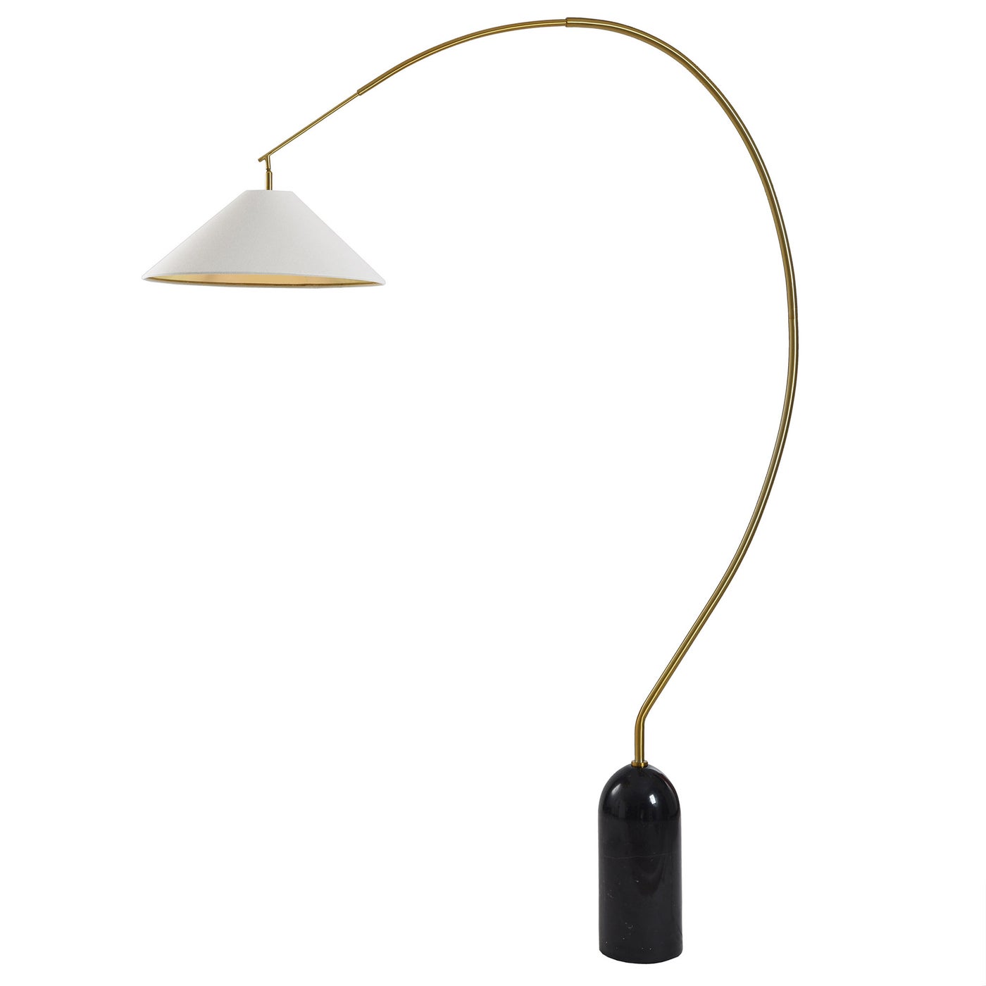 Brass Floor Lamp With Brass Empire Shade