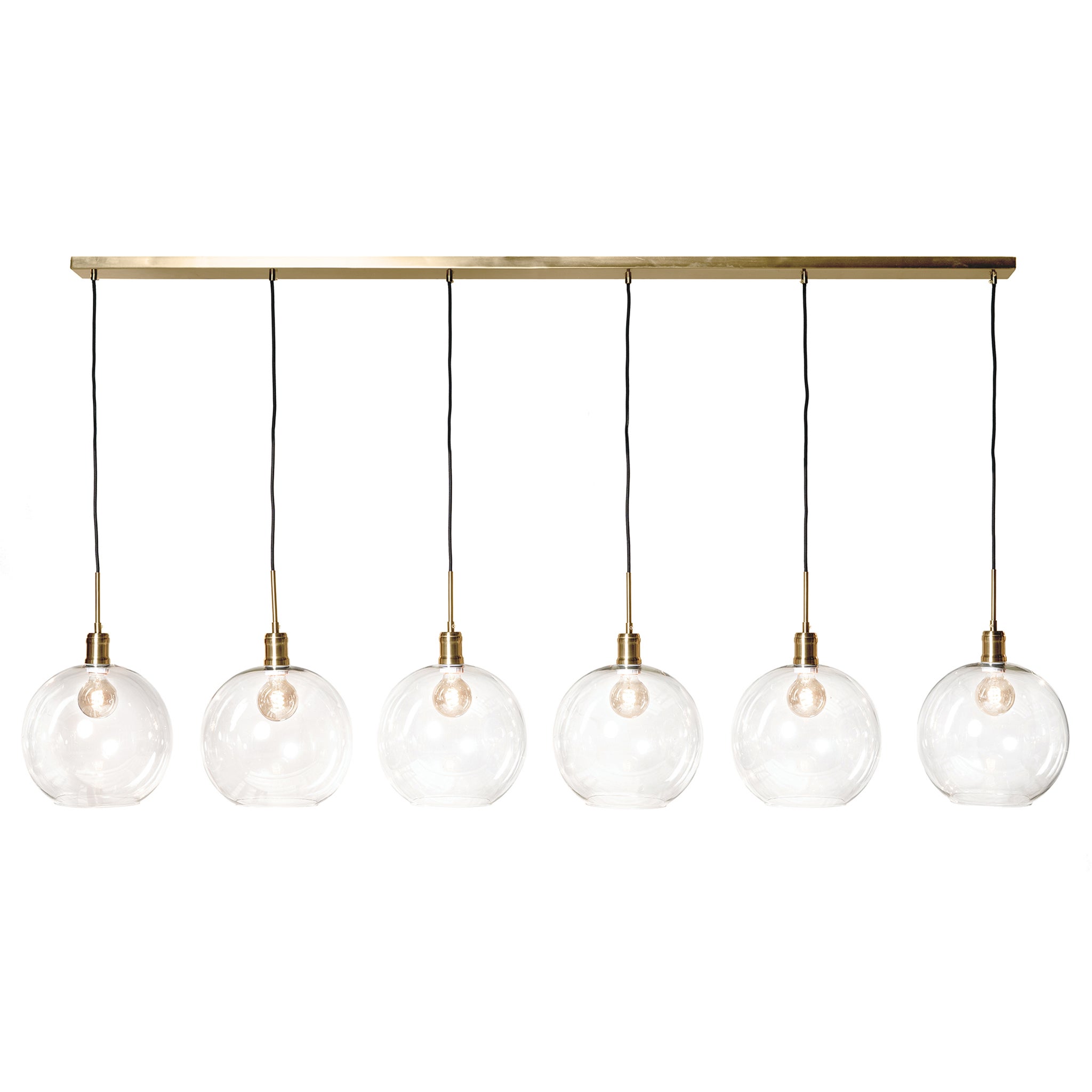 LUCA BRASS CHANDELIER- LARGE | Adjustable Level 20 -139