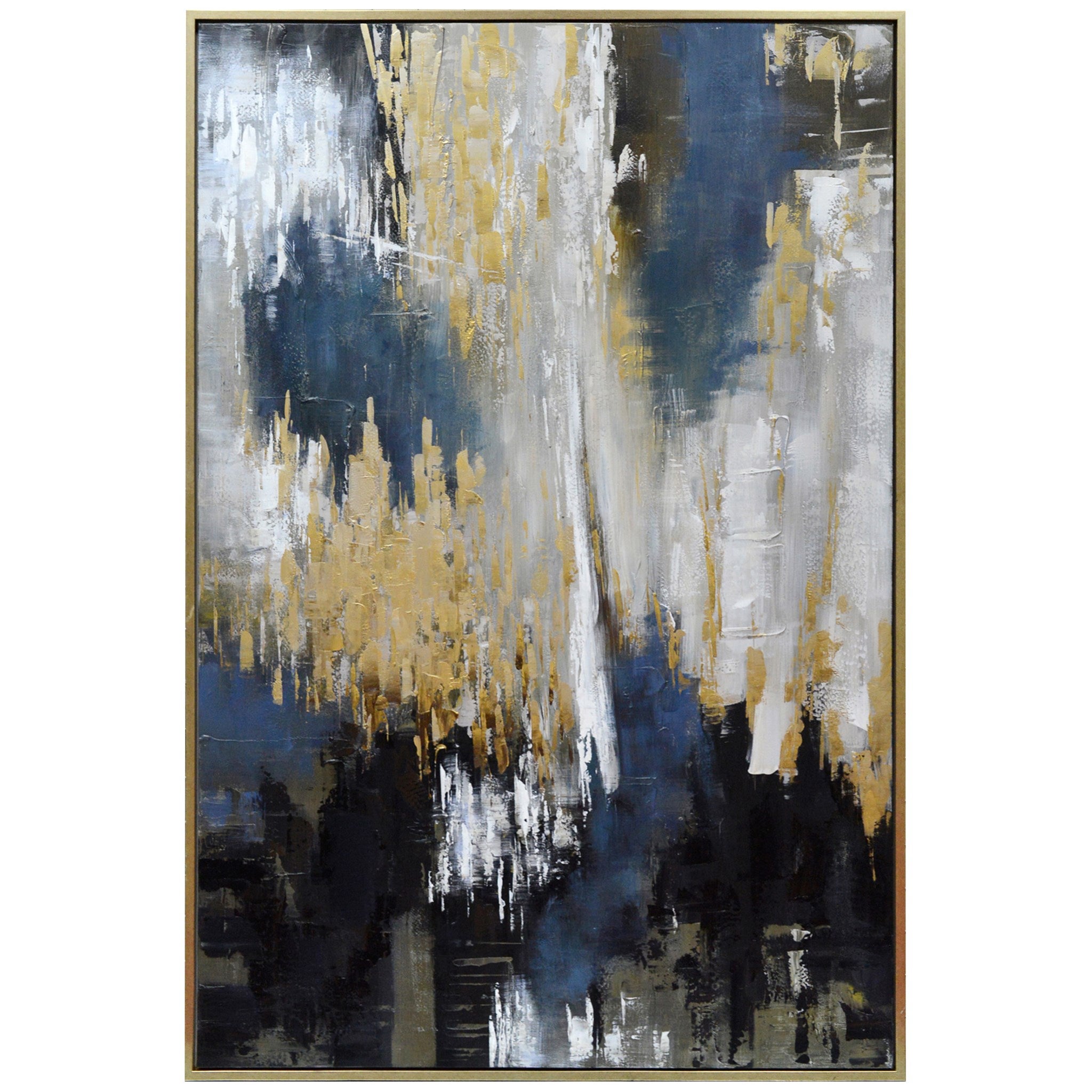 APOLLO FRAMED CANVAS ART | Hand Painted Abstract | 1.5 inch Frame