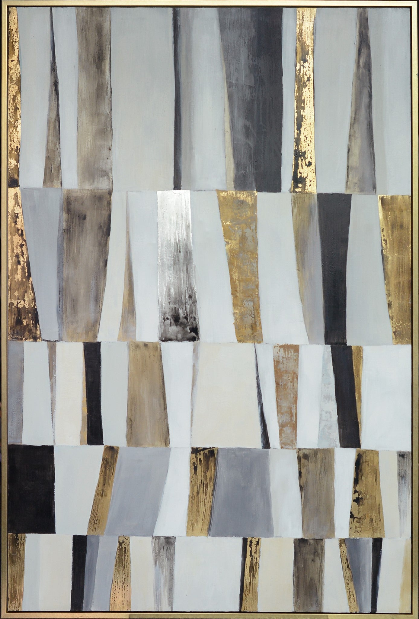 SHUTTER FRAMED CANVAS ART | Hand Painted Abstract | 1.5 inch