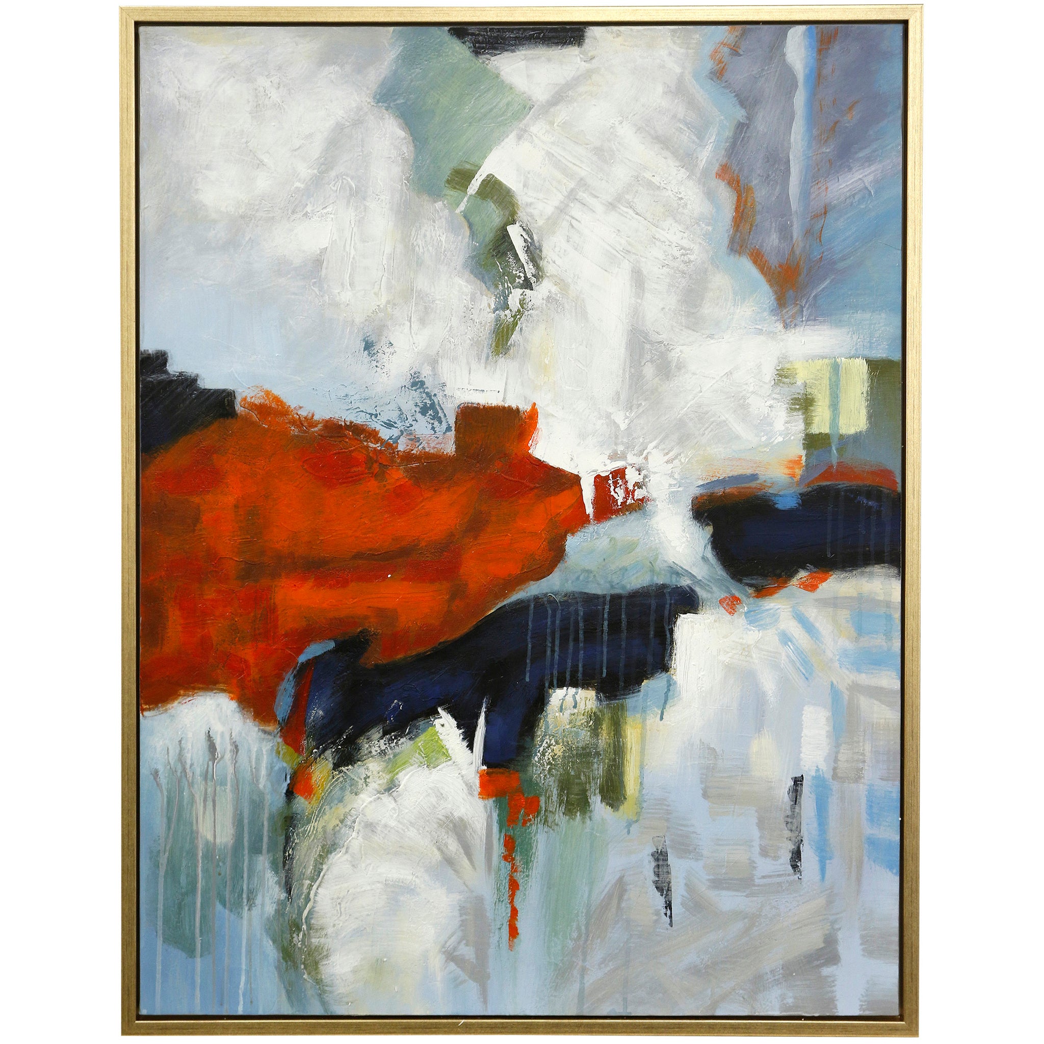 RETROGRADE FRAMED CANVAS ART- SMALL | Hand Painted Abstract | 1.5