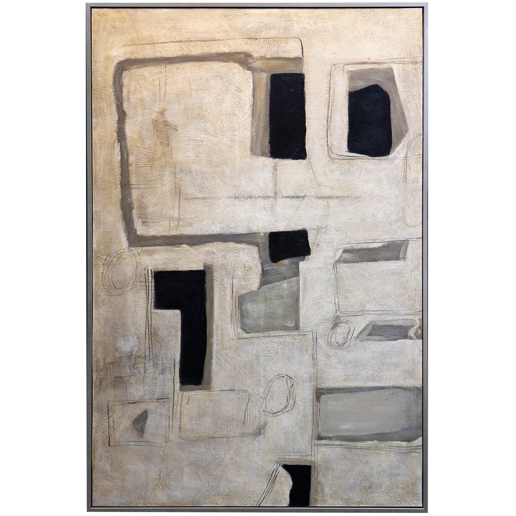 ACUTE FRAMED CANVAS ART | Hand Painted Abstract | 1.5 inch Frame