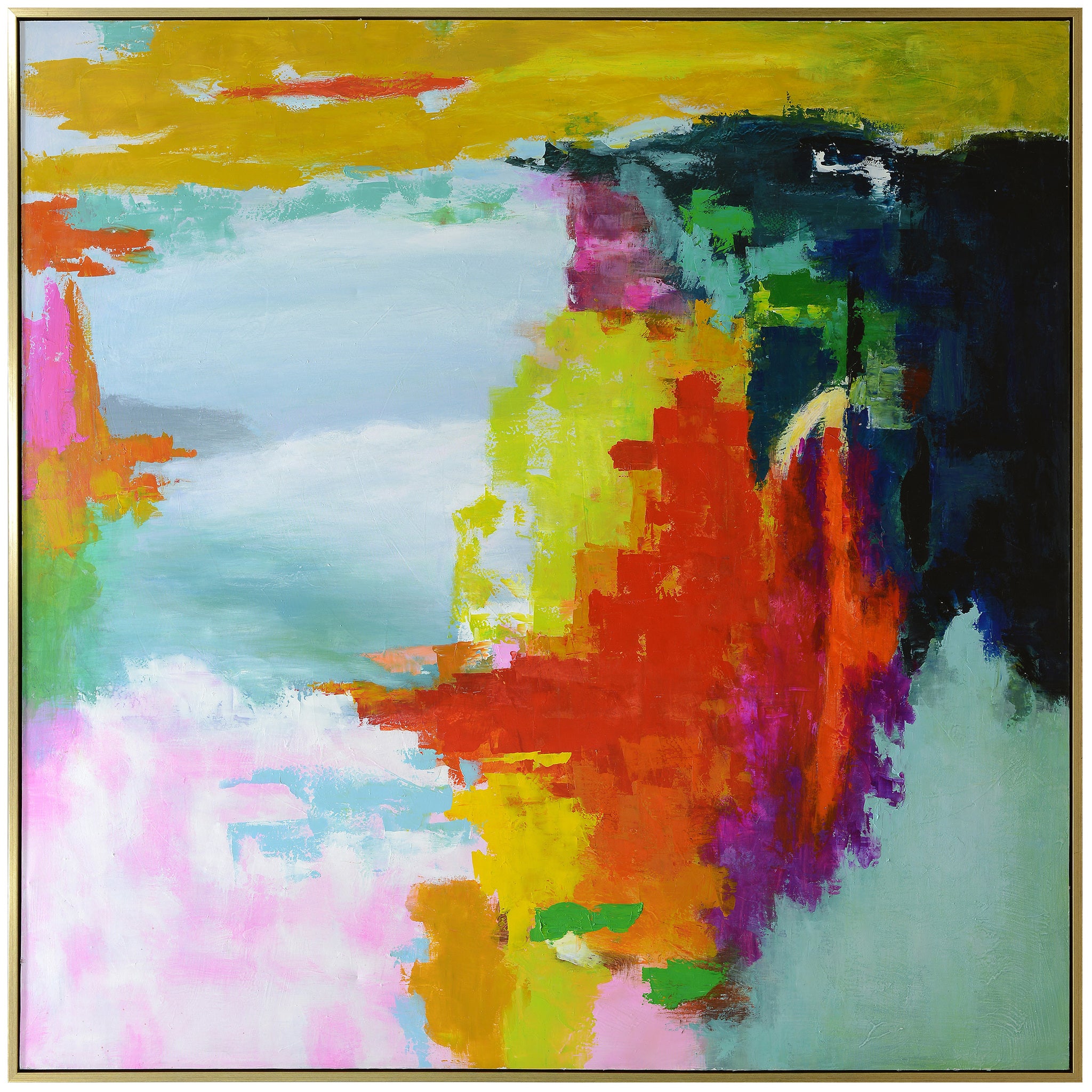 VIVID CANVAS ART- SMALL | Hand Painted Abstract | 2 inch Gallery