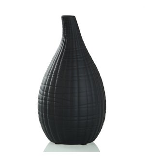 LINDOS VASE | Matte Black Finish on Ceramic