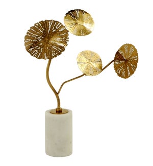 KOTE TREE STATUE- SMALL | Gold Finish on Metal with Marble Base