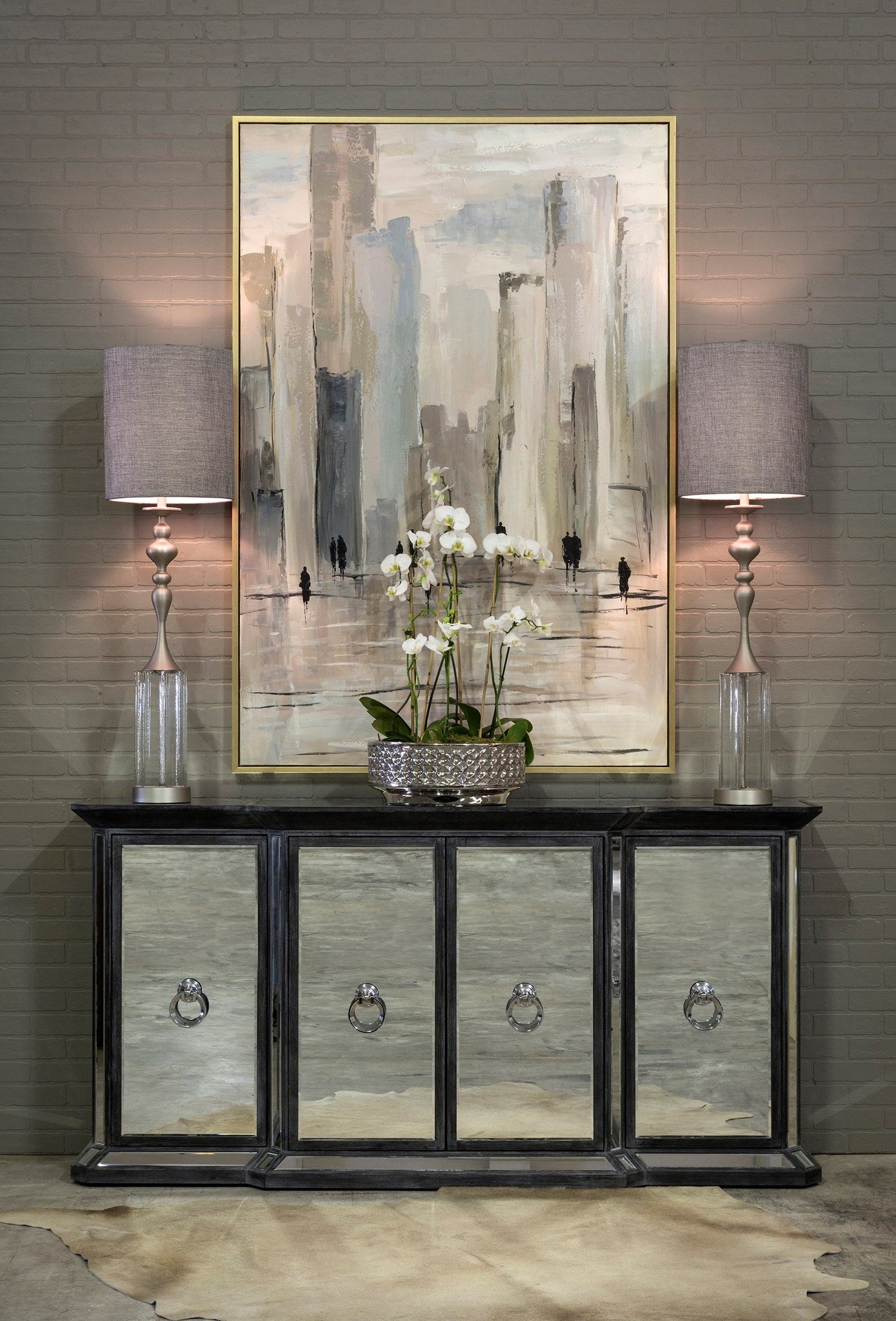 Black and mirrored deals sideboard