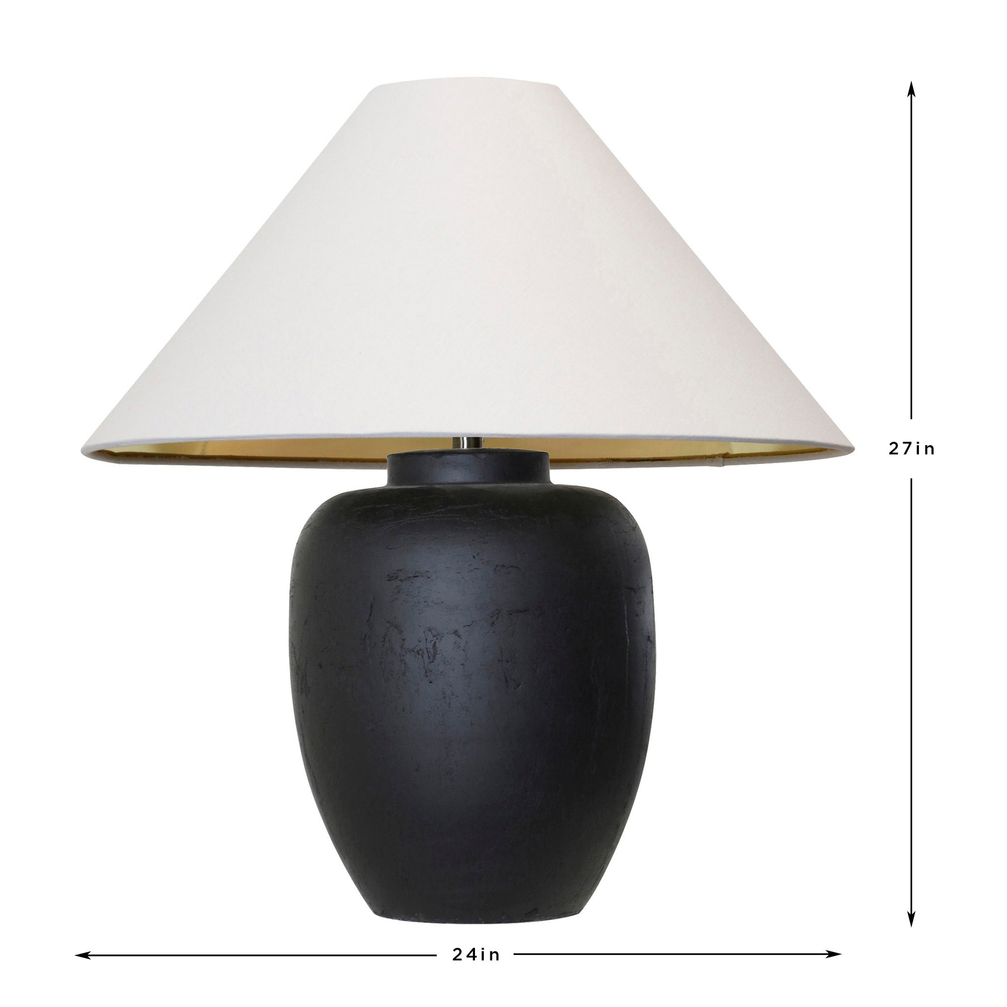 SABIAN TABLE LAMP | Matte Black Finish on Ceramic Body | Empire