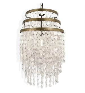 BODHI CHANDELIER | Natural Shell with Brass Finished Metal