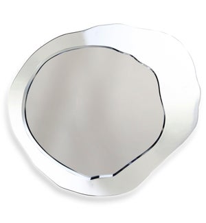 MILLER MIRROR- Silver | Silver Finish on Metal Frame | Plain Glass Beveled Mirror