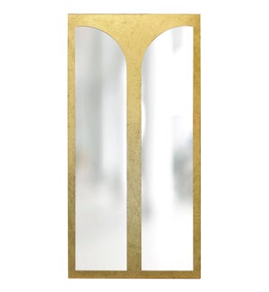 TURNER MIRROR- GOLD | Gold Finish on Resin Frame | Plain Glass Beveled Mirror