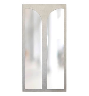 TURNER MIRROR- SILVER | Silver Finish on Resin Frame | Plain Glass Beveled Mirror