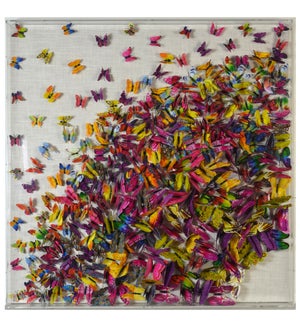 PAPILLION II FRAMED ART | Paper Butterfly Art | 3 inch Acrylic Shadowbox